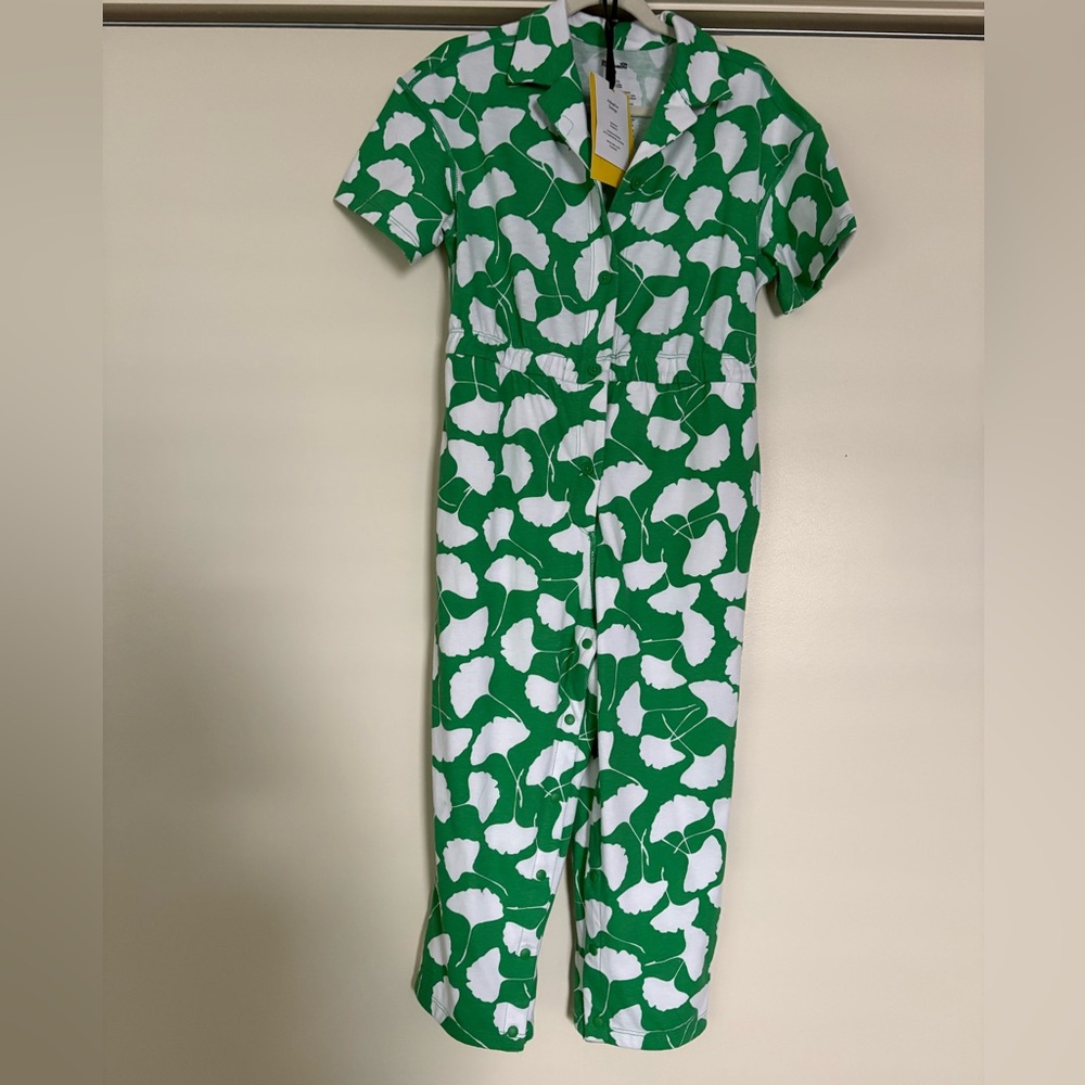 Diane Von Furstenberg Green and White One Piece Footies